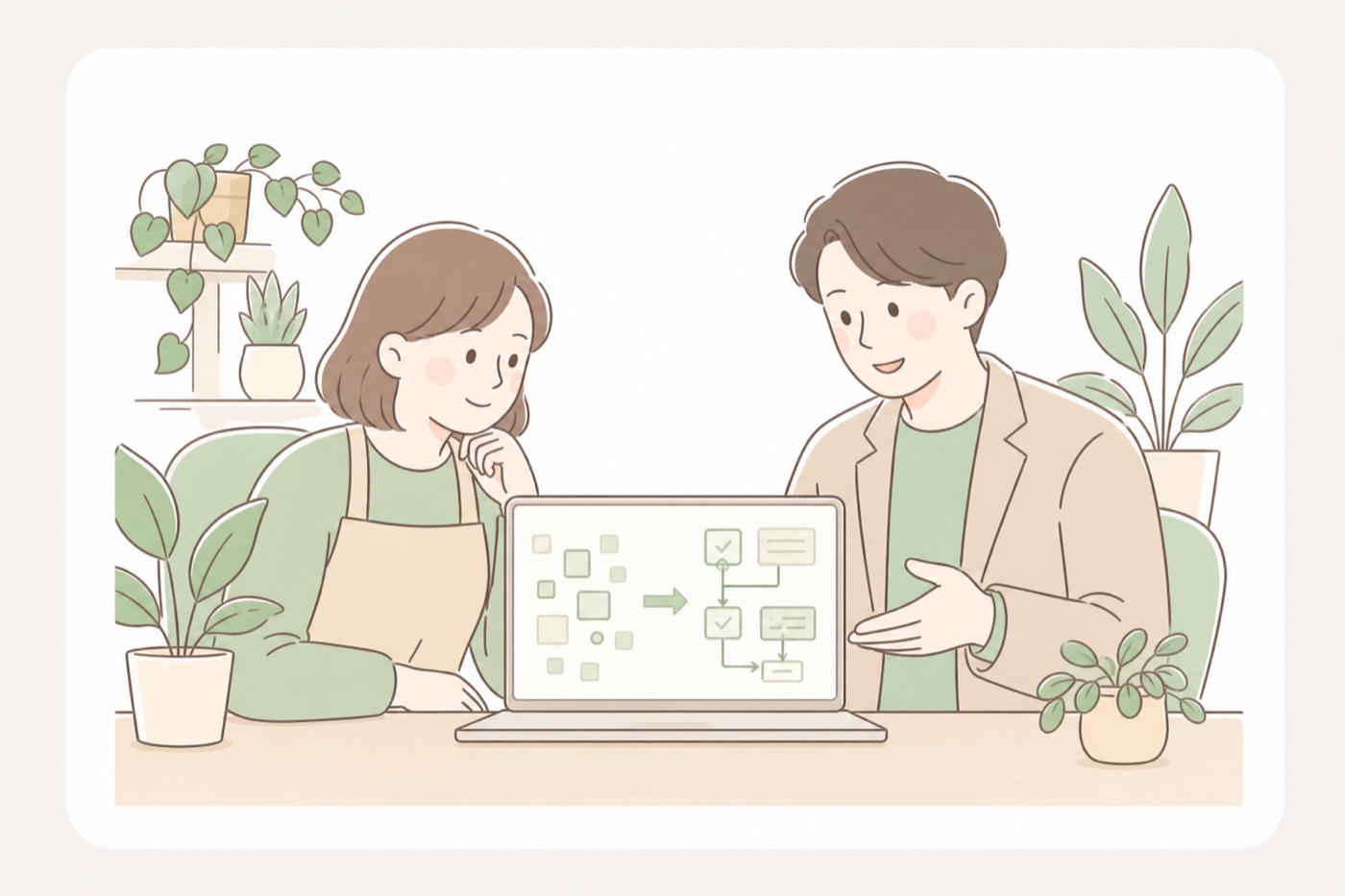 AIエージェント導入伴走のイメージ