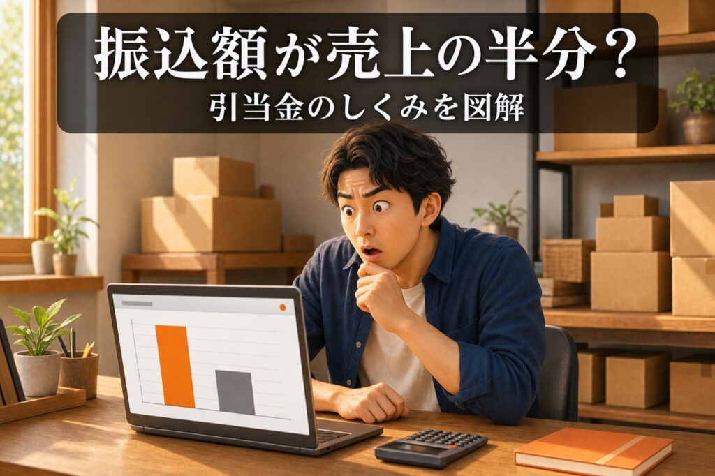 振込額が売上の半分?